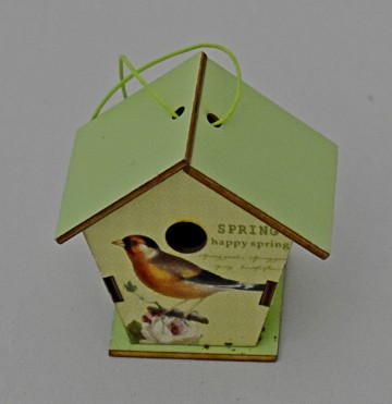 Vogelhuisje groen geel 01