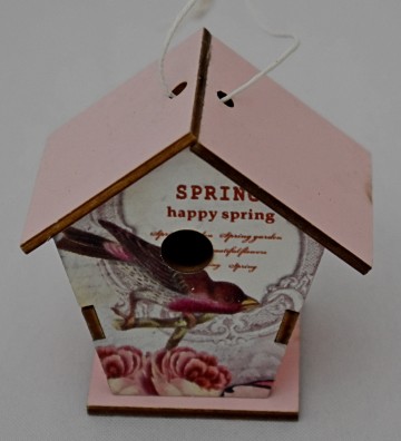 Vogelhuisje roze wit 01